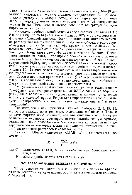 Метод основан на извлечении жироподобных веществ эфиром из насыщенного хлоридом натрия раствора и взвешивании их после отгонки эфира.