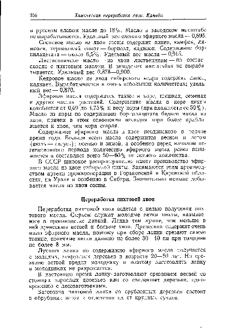 Заготовка пихтовой лапки со срубленных деревьев состоит в обрубании веток и отделении их от крупных сучков.