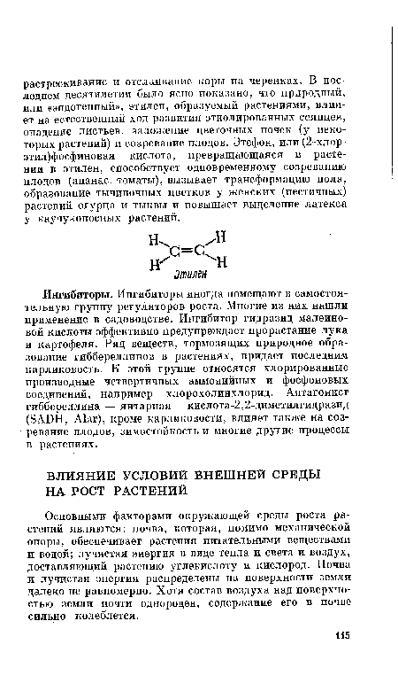 Основными факторами окружающей среды роста растений являются: почва, которая, помимо механической опоры, обеспечивает растения питательными веществами и водой; лучистая энергия в виде тепла и света и воздух, доставляющий растению углекислоту и кислород. Почва и лучистая энергия распределены на поверхности земли далеко не равномерно. Хотя состав воздуха над поверхностью земли почти однороден, содержание его в почве сильно колеблется.