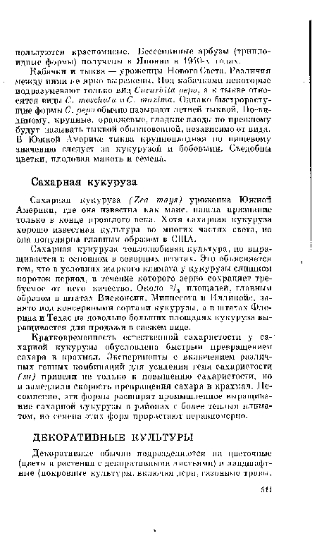 Кабачки и тыква — уроженцы Нового Света. Различия между ними не ярко выражены. Под кабачками некоторые подразумевают только вид Cucurbita реро, а к тыкве относятся виды C. moschata и C. maxima. Однако быстрорастущие формы С. реро обычно называют летней тыквой. По-видимому, крупные, оранжевые, гладкие плоды по-прежнему будут называть тыквой обыкновенной, независимо от вида. В Южной Америке тыква крупноплодная по пищевому значению следует за кукурузой и бобовыми. Съедобны цветки, плодовая мякоть и семена.