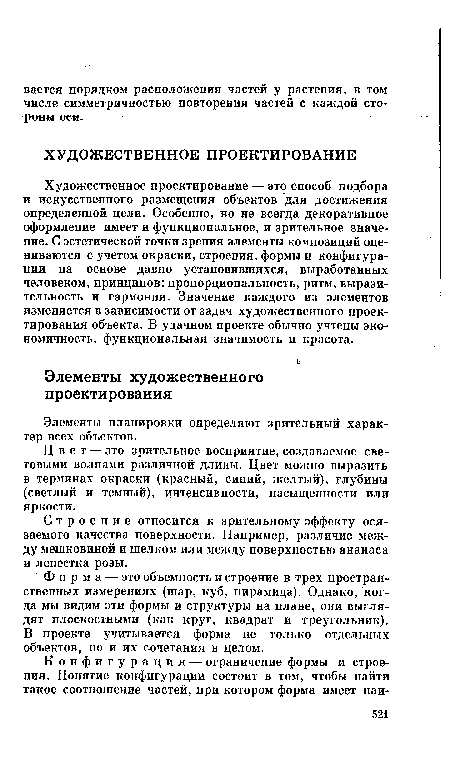 Строение относится к зрительному эффекту осязаемого качества поверхности. Например, различие между мешковиной и шелком или между поверхностью ананаса и лепестка розы.