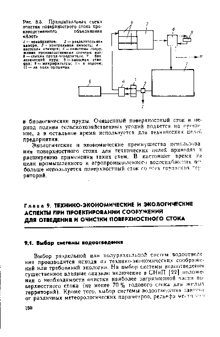 Экологические и экономические преимущества использования поверхностного стока для технических целей приводят к расширению применения таких схем. В настоящее время на цели промышленного и агропромышленного водоснабжения все больше используется поверхностный сток со всех городских территорий.