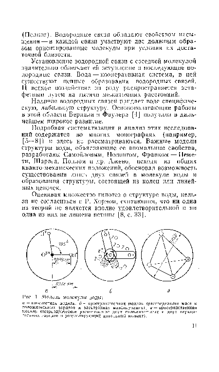 Модель молекулы воды