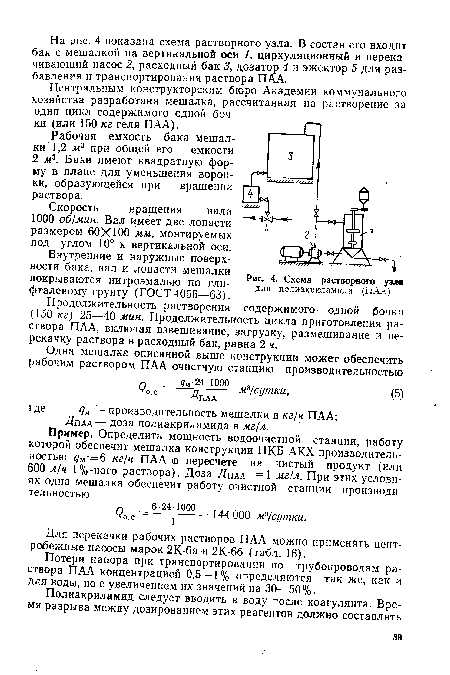 Схема растворного узла