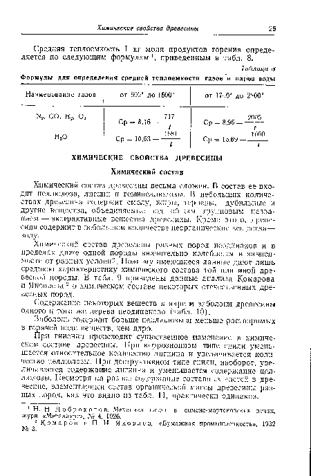 Заболонь содержит больше целлюлозы и меньше растворимых в горячей воде веществ, чем ядро.