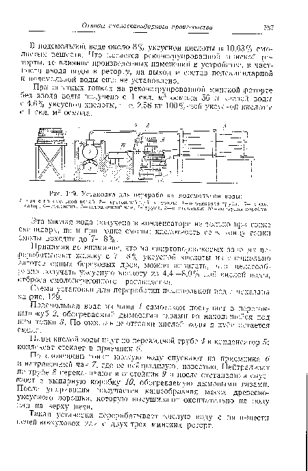 Установка для переработки подсмольной воды