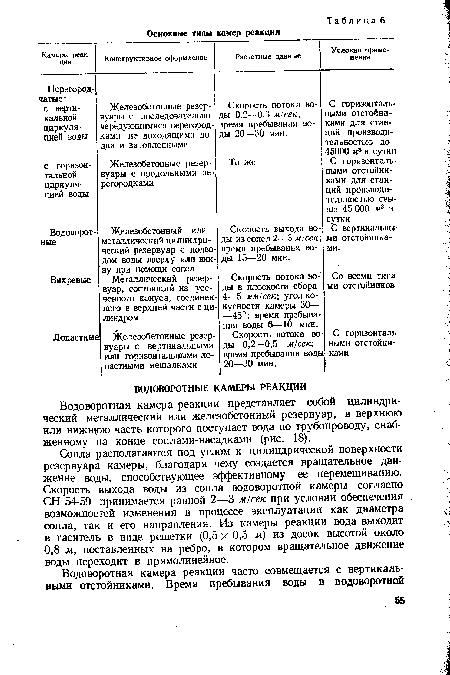 Скорость потока воды 0,2—0,3 м/сек время пребывания воды 20—30 мин.