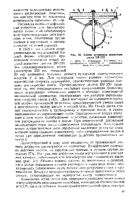 Схема установки пористого диска ОР-230