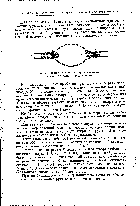 Резиновая груша с двумя клапанами