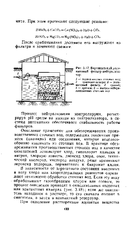 Вертикальный доломитовый фильтр-нейтрализатор