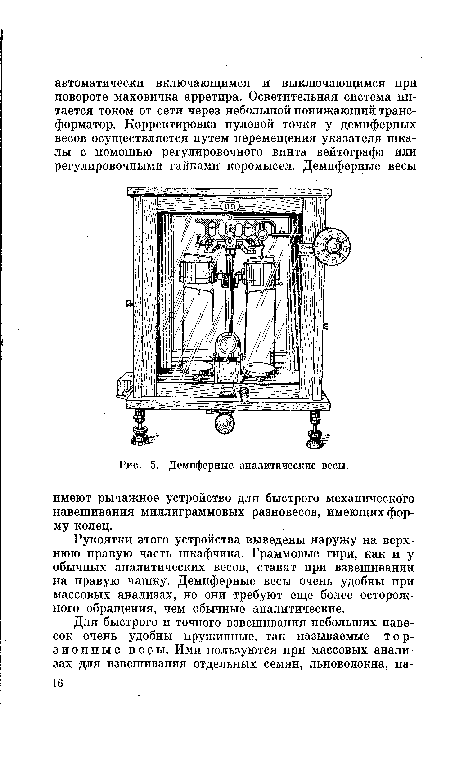 Демпферные аналитические весы.