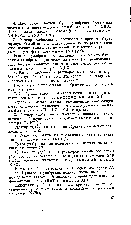 Раствор удобрения осадка не образует, но может дать муть; см. пункт 9.