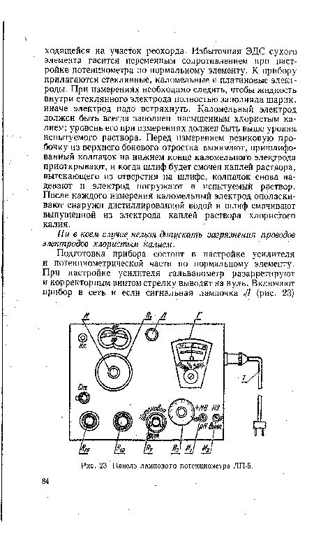 Ни в коем случае нельзя допускать загрязнения проводов электродов хлористым калием.