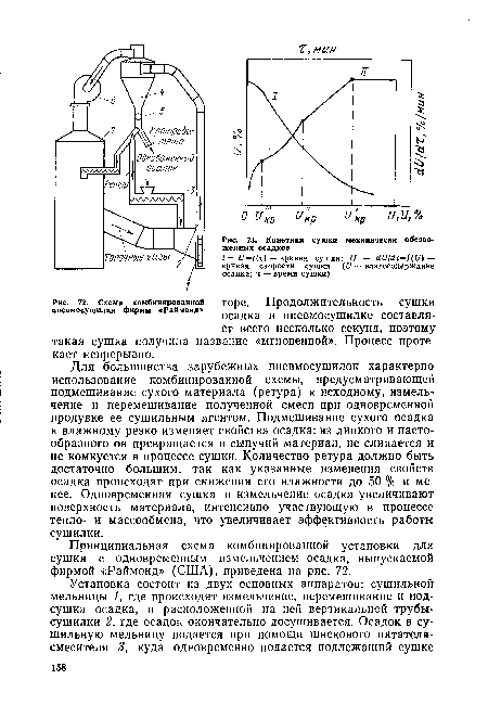 Схема комбинированной пневмосушилки фирмы «Раймонд»