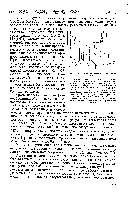 Схема реагентного умягчения воды