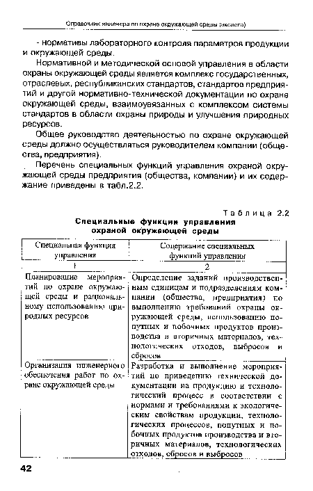 Нормативной и методической основой управления в области охраны окружающей среды является комплекс государственных, отраслевых, республиканских стандартов, стандартов предприятий и другой нормативно-технической документации по охране окружающей среды, взаимоувязанных с комплексом системы стандартов в области охраны природы и улучшения природных ресурсов.