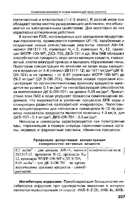 Неонолы и превоцелы характеризуются как политропные яды, поражающие в первую очередь паренхиматозные органы, нервную и ферментные системы, обменные процессы.