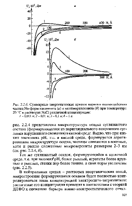 Тот же суглинистый осадок, формирующийся в щелочной среде, т.е. при высокий pH, более рыхлый, агрегаты более крупные и рыхлые, стенки пор более тонкие, а сами поры увеличены (рис. 2.2.5).