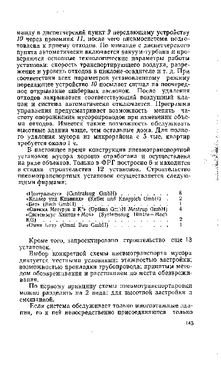 По первому принципу схемы пневмотранспортировки можно разделить на 2 вида: для высотной застройки и смешанной.