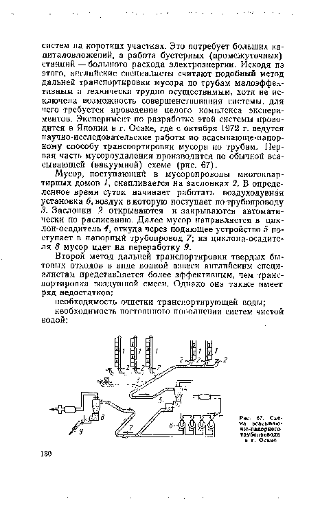 Схема всасываю  ще-напорного трубопровода в г. Осаке