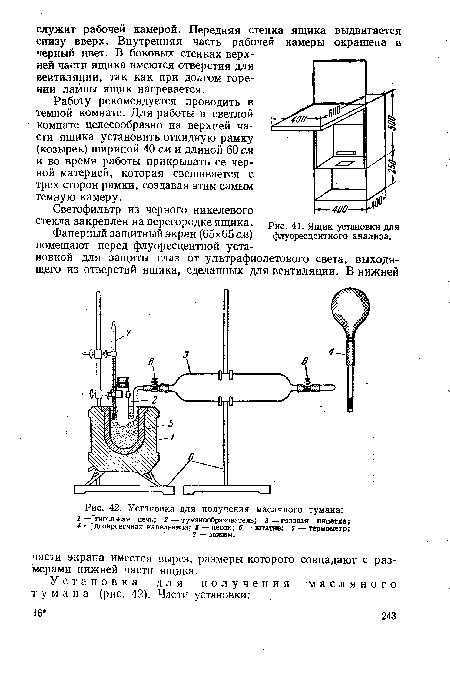 Ящик установки для флуоресцентного анализа.