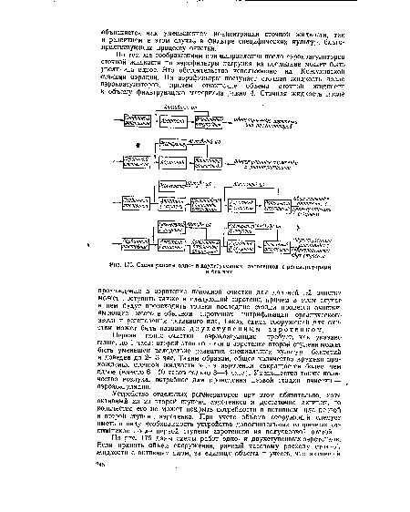 Первая стадия очистки — аэрокоагуляция — требует, как указано выше, до 1 часа; второй этап очистки в аэротенке второй ступени может быть уменьшен вследствие развития специальных культур бактерий и доведен до 2—3 час. Таким образом, общее количество времени прохождения сточной жидкости через аэротенки сокращается более чем вдвое (вместо 6—10 часов только 3—4 часа). Уменьшается также количество воздуха, потребное для проведения первой стадии очистки — аэрокоагуляции.