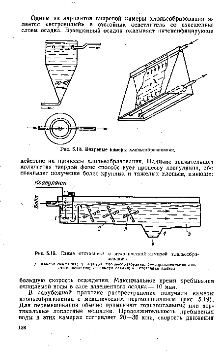 Вихревые камеры хлопьеобразования.