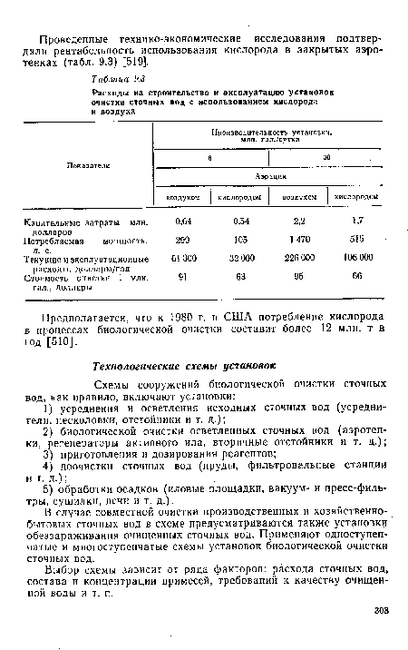 В случае совместной очистки производственных и хозяйственнобытовых сточных вод в схеме предусматриваются также установки обеззараживания очищенных сточных вод. Применяют одноступенчатые и многоступенчатые схемы установок биологической очистки сточных вод.