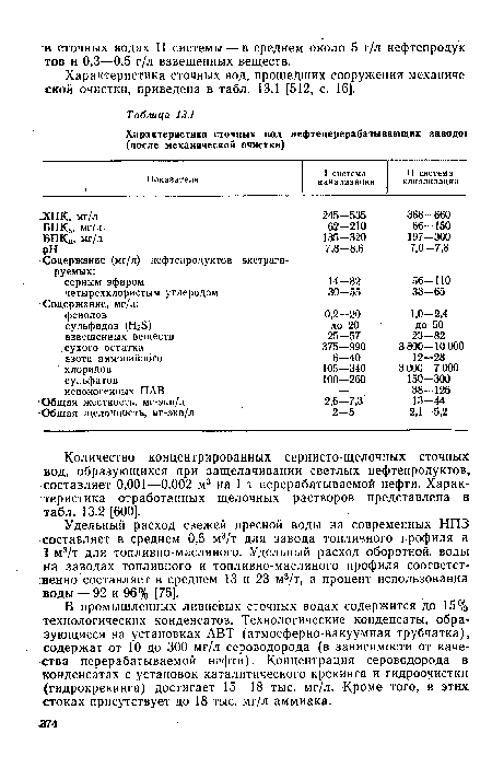 Характеристика сточных вод, прошедших сооружения механиче ской очистки, приведена в табл. 13.1 [512, с. 16].