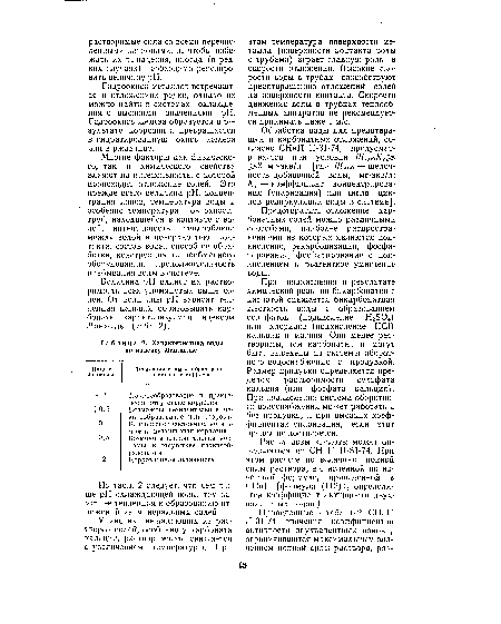Характеристика воды по индексу Ланжелье