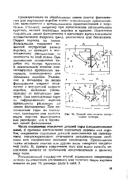 Способ язычкового соединения затвора