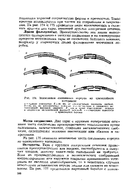 Возможные соединения корпуса из однослойного