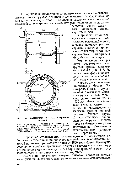 Коллекторы крупных поперечных сечений