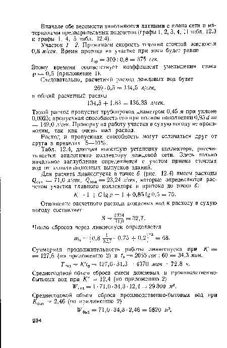 Расход и пропускная способность могут отличаться друг от друга в пределах 5—10%.