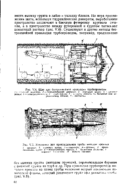 У.5. Установка для прокладывания трубы методом прокала