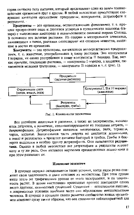 Компоненты экосистемы