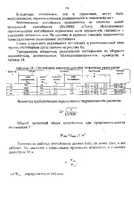 Отстойники канализационные вторичные радиальные