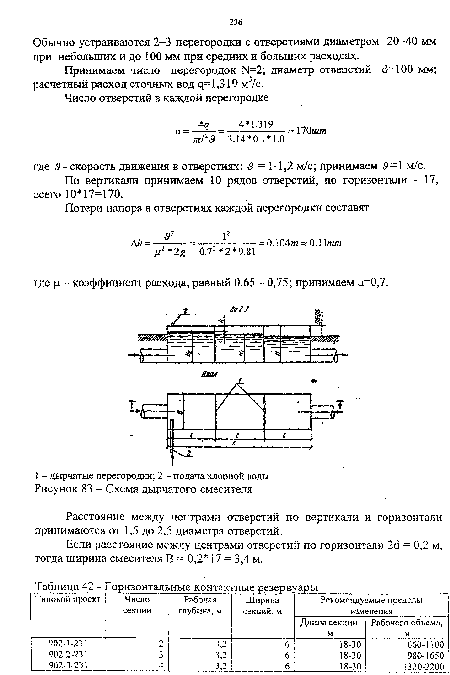 Горизонтальные контактные резервуары