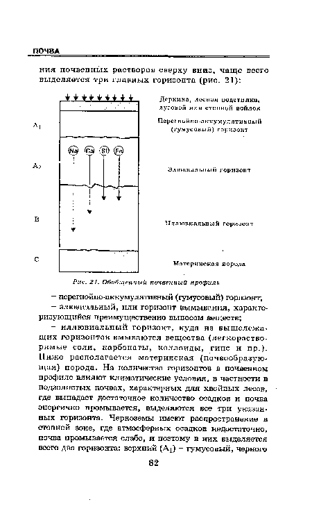 Обобщенный почвенный профиль