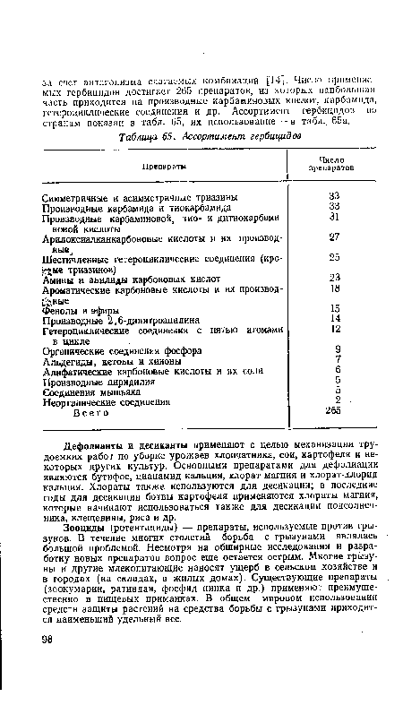 Зооциды (ротентициды) — препараты, используемые против грызунов. В течение многих столетий борьба с грызунами являлась большой проблемой. Несмотря на обширные исследования и разработку новых препаратов вопрос еще остается острым. Многие грызуны и другие млекопитающие наносят ущерб в сельском хозяйстве и в городах (на складах, в жилых домах). Существующие препараты (зоокумарин, ратиндан, фосфид цинка и др.) применяют преимущественно в пищевых приманках. В общем мировом использовании средств защиты растений на средства борьбы с грызунами приходится наименьший удельный вес.