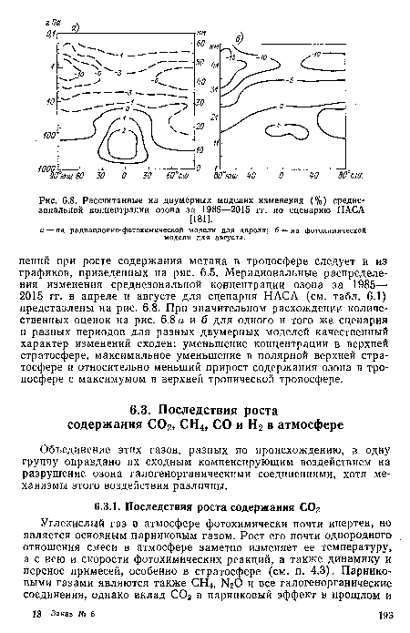 Объединение этих газов, разных по происхождению, в одну группу оправдано их сходным компенсирующим воздействием на разрушение озона галогенорганическими соединениями, хотя механизмы этого воздействия различны.