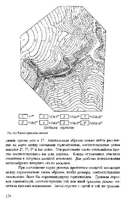 Карта крутизны склонов