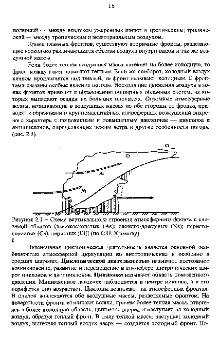 Кроме главных фронтов, существуют вторичные фронты, разделяющие несколько различающиеся объемы воздуха внутри одной и той же воздушной массы.