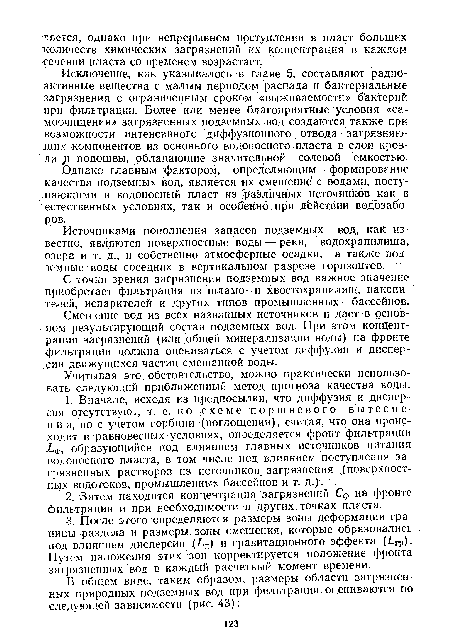 Источниками пополнения запасов подземных вод, как известно, являются поверхностные воды — реки, водохранилища, озера и т. д., и собственно атмосферные осадки, а также подземные воды соседних в вертикальном разрезе горизонтов.