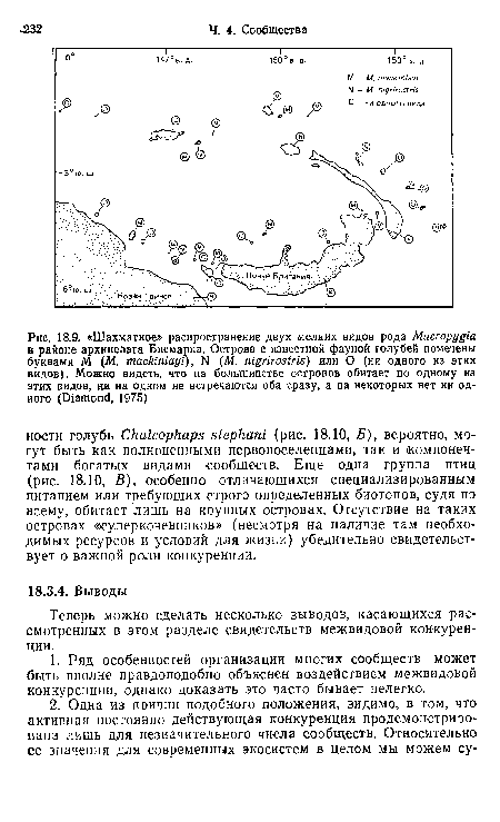 Теперь можно сделать несколько выводов, касающихся рассмотренных в этом разделе свидетельств межвидовой конкуренции.