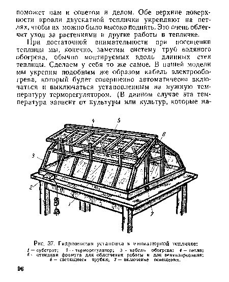 Гидропонная установка в миниатюрной тепличке