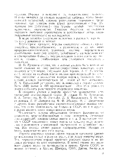 ГЗ мире имеются ноиуляцнп животных и растений, породы только у домашних животных.