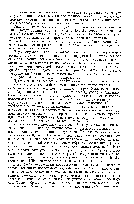 Так, на легких песчаных и супесчаных почвах количество поливов будет больше, чем на тяжелых. Все факторы, влияющие на водный баланс пруда (почва, скорость ветра, затененность, среднегодовые осадки, нормы орошения в различные периоды вегетации и для различных культур у т. д.), должны быть учтены. Без этих данных вести рациональное прудовое хозяйство в водоемах комплексного использования нельзя.