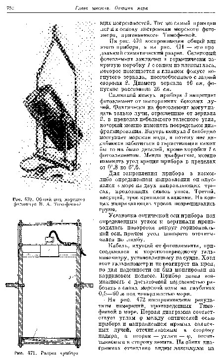 Общий вид морского фотометра В. А. Тимофеевой
