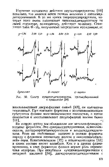 Спектр сукцинатдегидрогеназы, преинкубированной с сукцинатом [34].